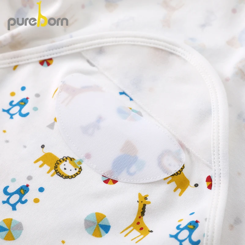 Спальный мешок Pureborn для новорожденных конверт-кокон мягкое Пеленальное Одеяло