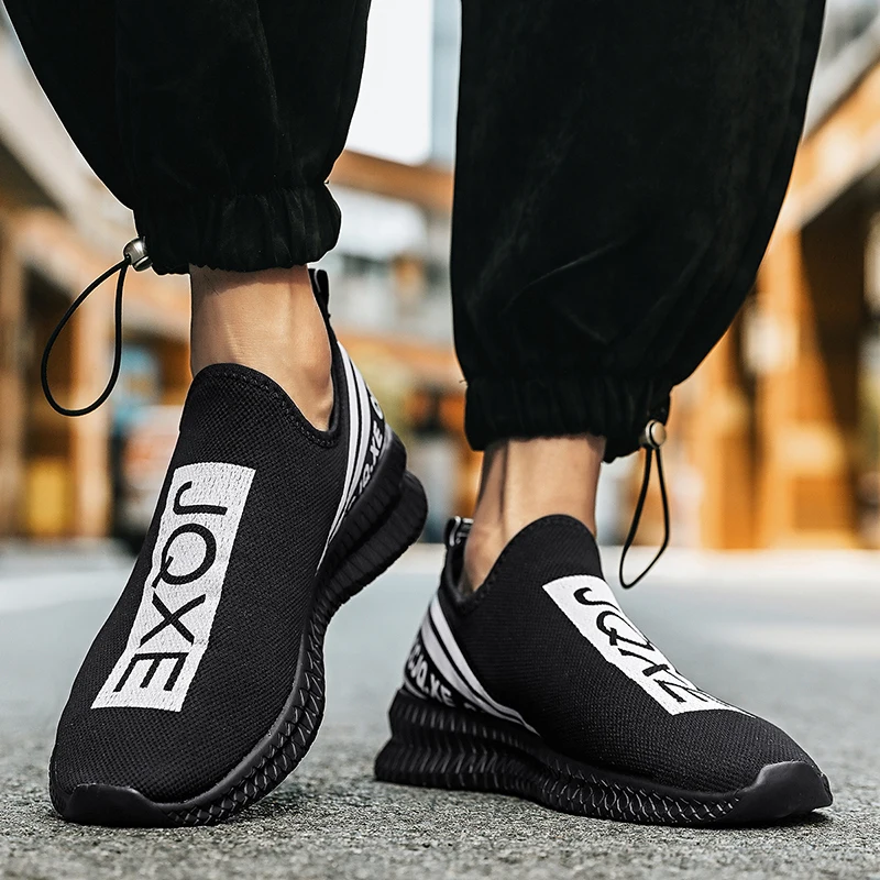 Кроссовки мужские сетчатые на шнуровке повседневная обувь дышащие вязаные