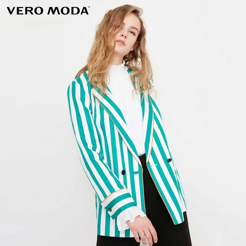 Vero Moda/двубортный костюм в полоску Пиджак 318208526|Женские пиджаки| |