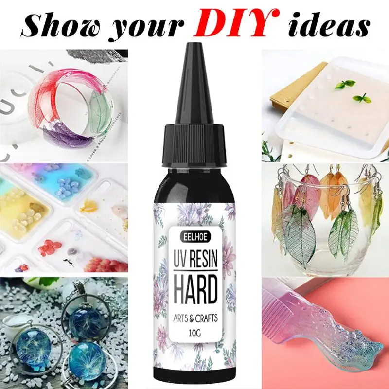 

DIY Jewelry Making Tools Crystal Clear Ultraviolet Curing Epoxy Resin Sealers Solar Cure Sunlight Activated Hard UV Resin Glue