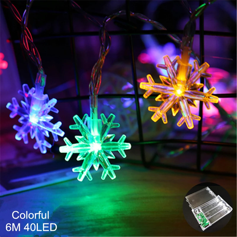 061-Colorful Snow Лось гирлянда с колокольчиками светильник светодиодный Рождественский Декор для дома подвесная гирлянда Рождественская елка Декор Украшение Navidad Рождественский подарок год - Цвет: 061-Colorful Snow