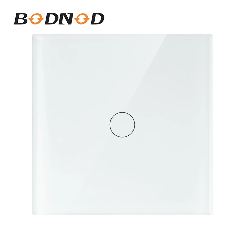 Настенный сенсорный выключатель из закаленного стекла стандарт ЕС 1 банда