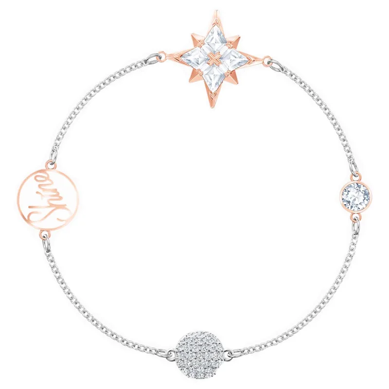 

SWA Fashion Jewelry Original High Quality Rose Gold Star Snowflake Series Romantic Necklace Earrings Series Gift For Women