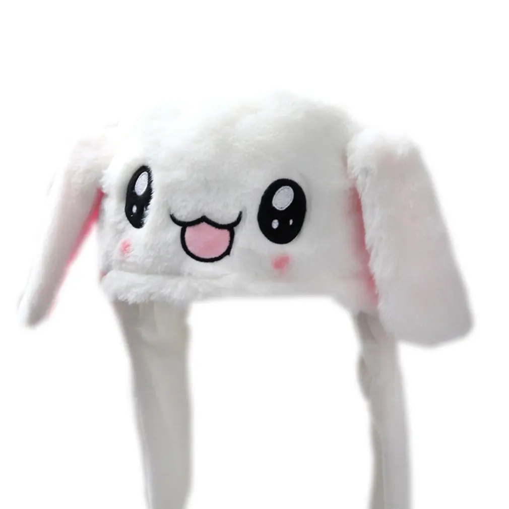 Мягкая Плюшевая шляпа с двигающимися кроличьими ушами забавная ручная