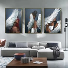 Современная Художественная Картина на холсте черная красота Крыло ангела гостиная спальня фотостудия Декор на стену индивидуальная печать постер Hd