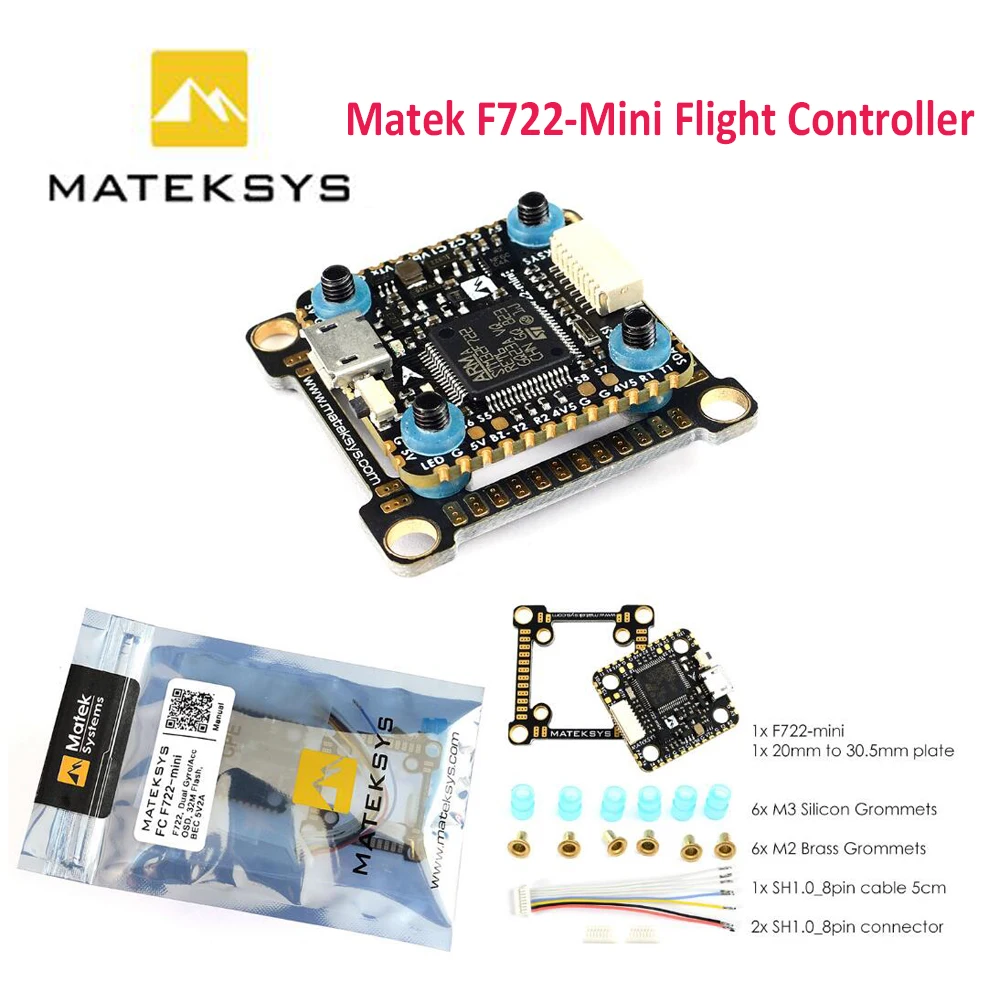Квадрокоптер Matek System Радиоуправляемый с двойным гироскопом Acc 32 м 5 В/2 А BEC|Детали и