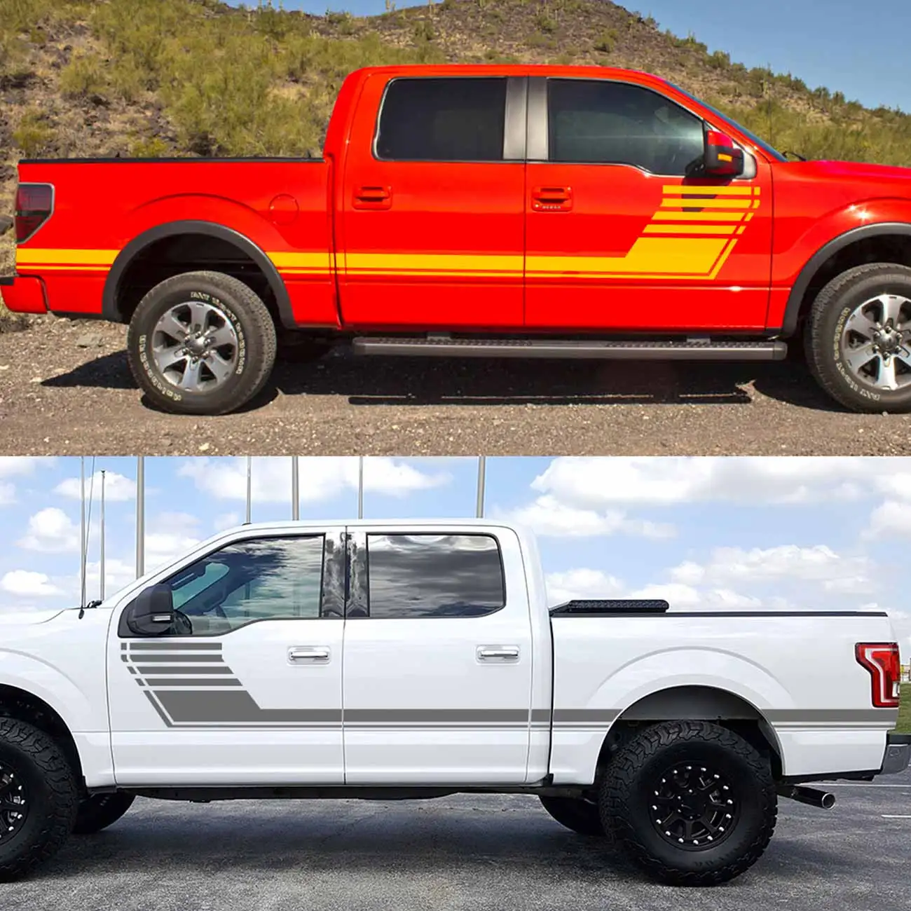 

Car Door Side Hockey Stripes Graphic Vinyl Film Trim Strip Auto Body Decoration Decal For Ford F150 Car Accessories