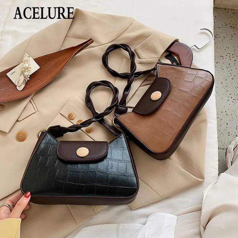

ACELURE Simple Fashion Soft PU Leather Women Shoulder Bags Zipper Cover Crossbody Bags Female Travel Shopping Handbags Purse
