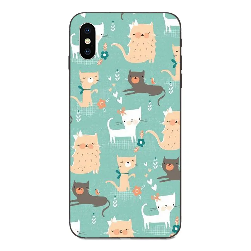 Красочные кошачьи кошки обои для Galaxy A3 A5 A6 A6s A7 A8 A9 A10 A20E A30 A40 A50 A60 A70 A80 A90 Plus 2018 TPU
