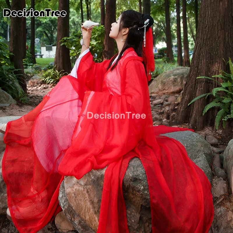 2021 hanfu coat chinese crane print traditional ancient han tang dynasty red cloak female cosplay cardigan |