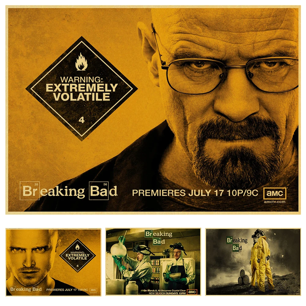 Винтаж Плакаты Breaking Bad классический американский Драма Ретро крафт бумага