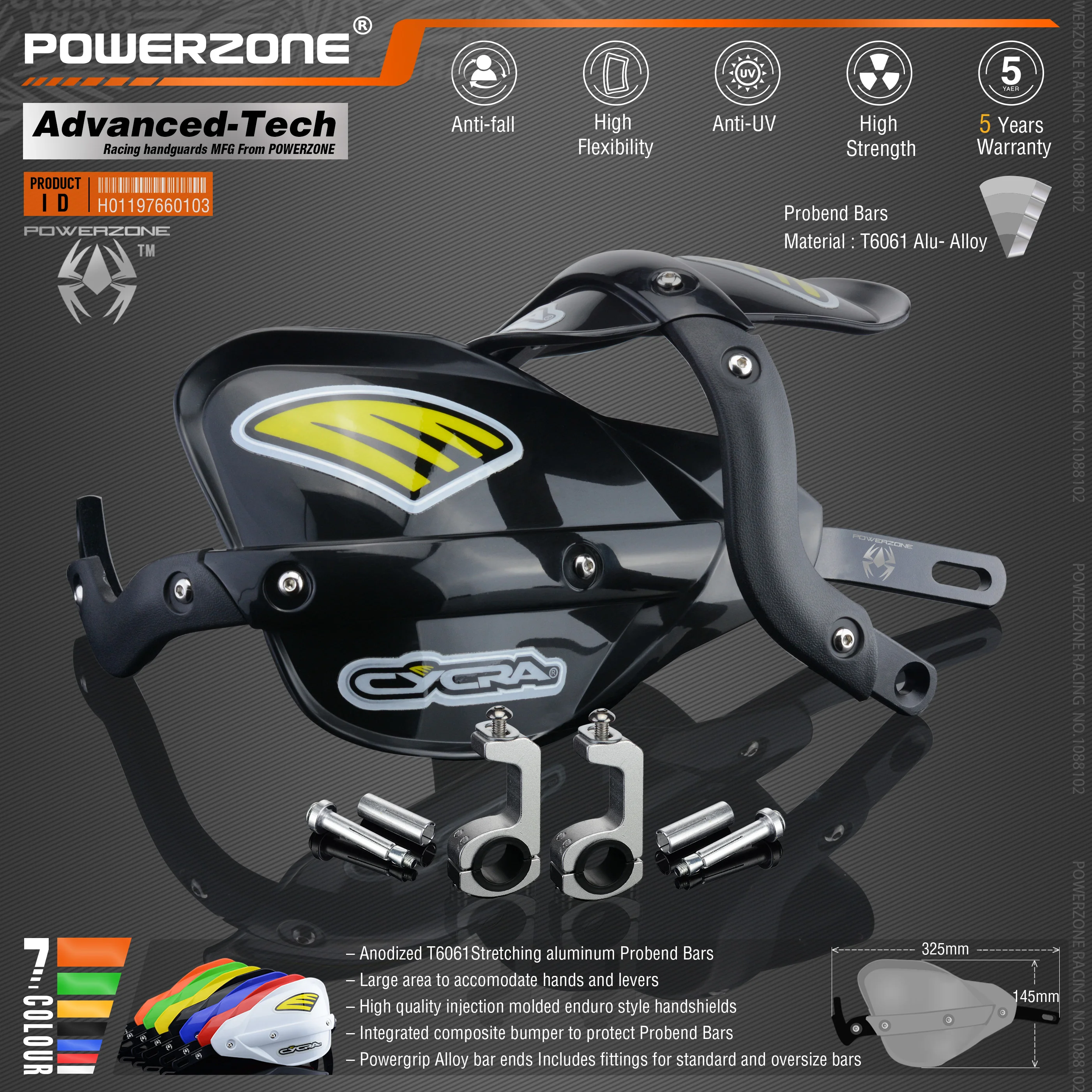 Powerzone Probend рукавицы для Honda KTM ADV EXC EnduroHusqvarna TE CRF WRF DRZ KLX Мотоцикл Байк ATV руль