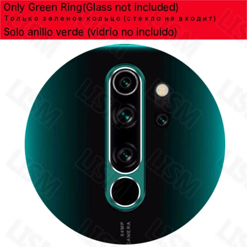 Only Green Ring Для задней камеры Xiao mi 9 mi 9 SE Red mi Note 8/7/Pro Алюминиевый чехол с металлическим кольцом для защиты экрана или с задней стеклянной пленкой для объектива - Цвет: Only Green Ring