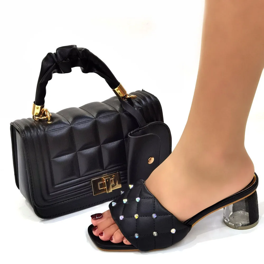 Doershow хорошая цена африканская Свадебная обувь Итальянская с подходящими сумками