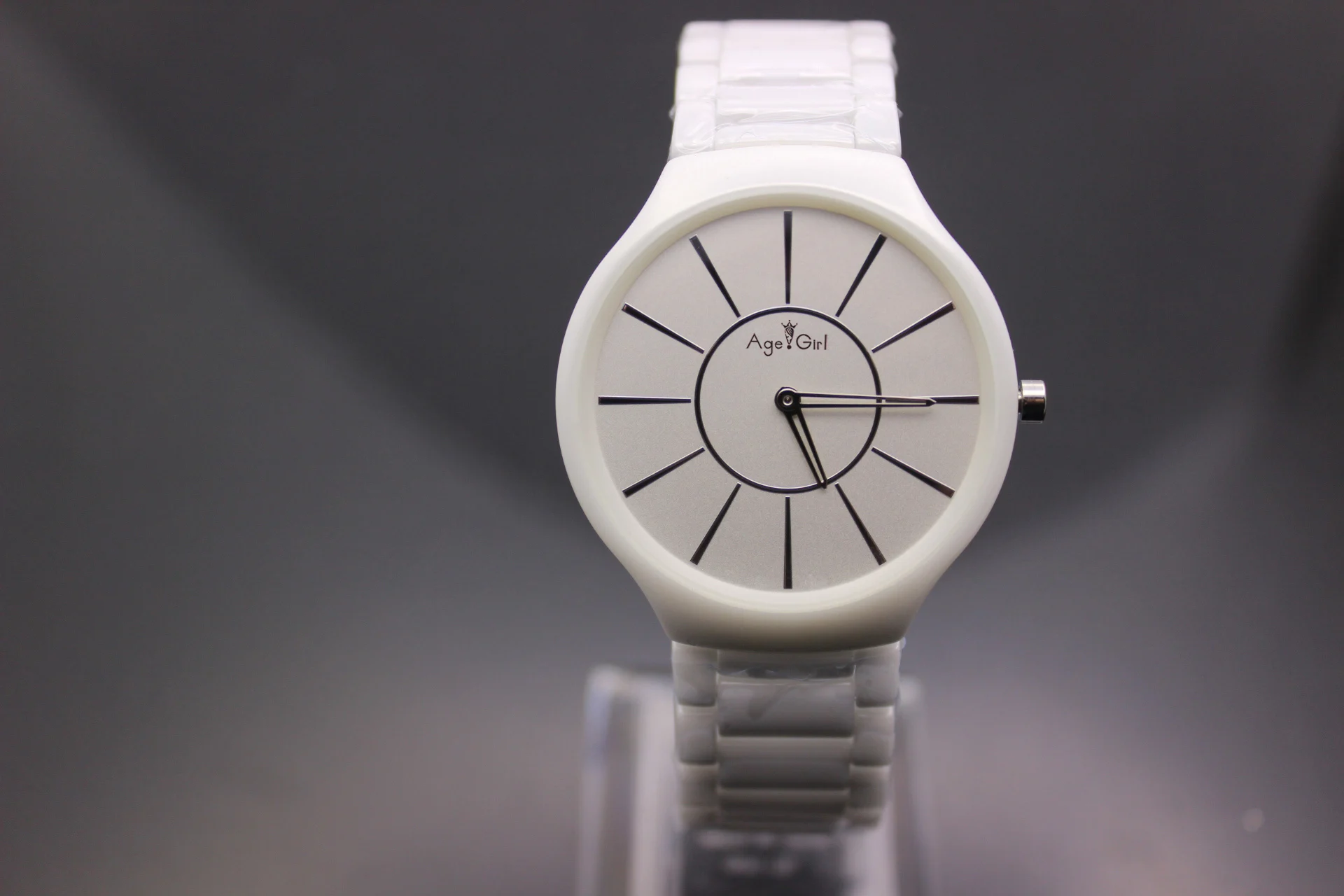 

NEW White Ceramic top Fashion & Casual watches business man&womens watches quartz clock and white Big dial round Ceramica