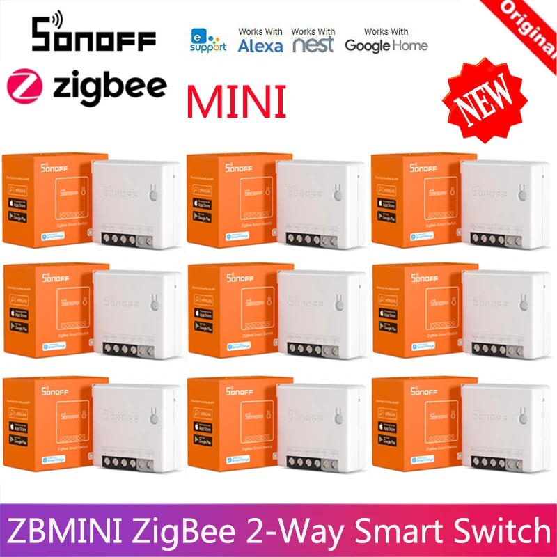 

30 шт умный переключатель Sonoff Zigbee 3,0 Sonoff мини Zigbee переключатель Беспроводной дистанционного Управление светильник переключатель Alexa Google Home У...