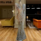 Женское вечернее платье с кристаллами, длинное платье ручной работы для выпускного вечера, в арабском стиле, для знаменитостей Среднего Востока, 2020