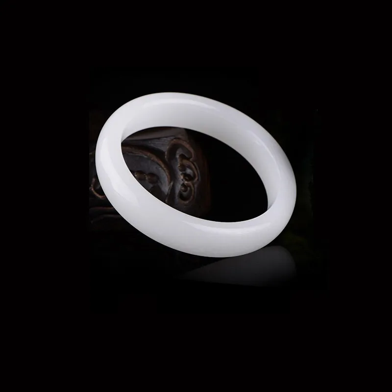 Натуральный белый нефрит украшение очаровательный браслет Жадеит ювелирные