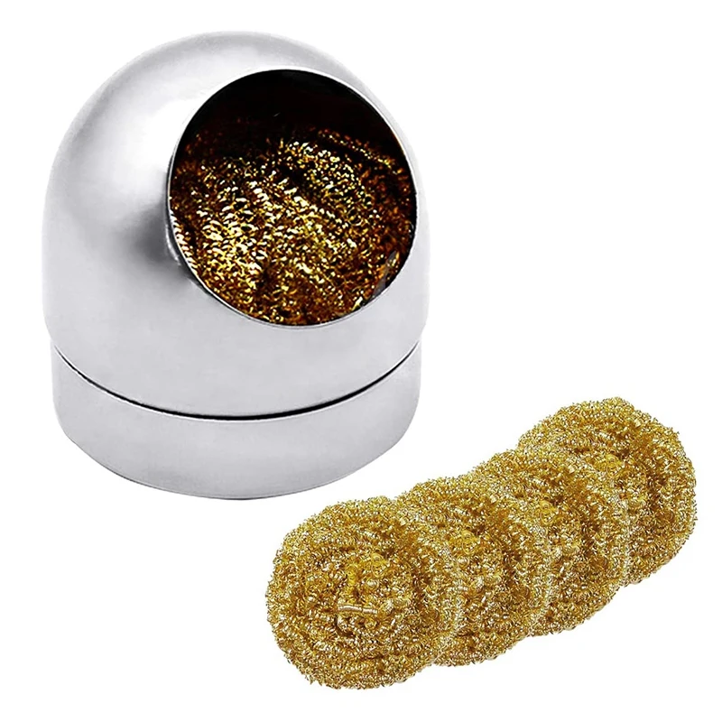 Новинка набор для чистки паяльных наконечников с проводом и держателем |