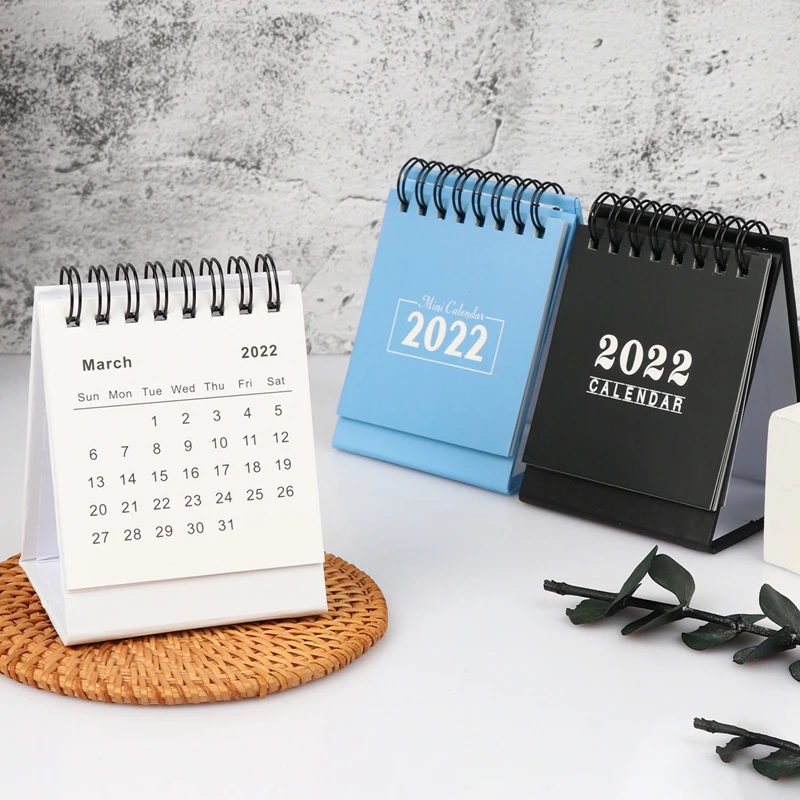 

2022 настольный мини-календарь Ins простой стиль классический календарь план записная книжка украшение для рабочего стола канцелярские прина...