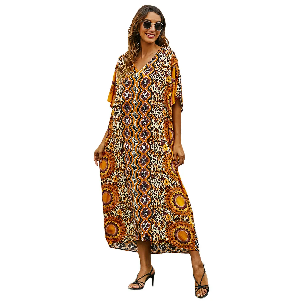 2021 длинное платье для мусульманской женщины Abaya Леопардовый халат кафтан марокканский Дубай Abaya s для женщин индийское платье с турецким при...
