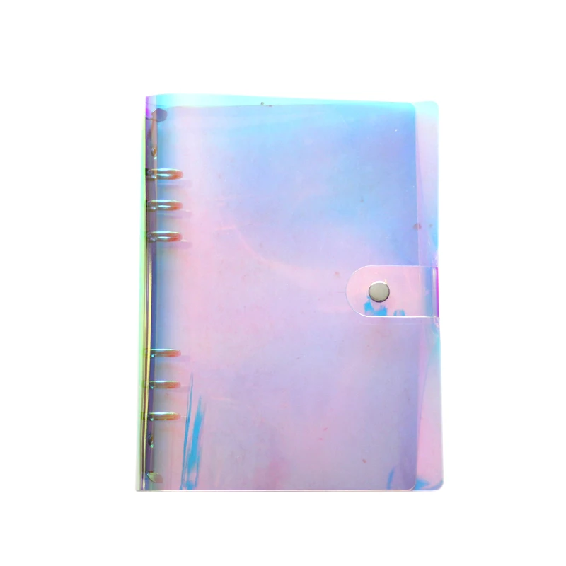 

JIANWU 2018 NEW A5 A6 PVC Creative laser binder loose notebook diary loose leaf note book planner office supplies