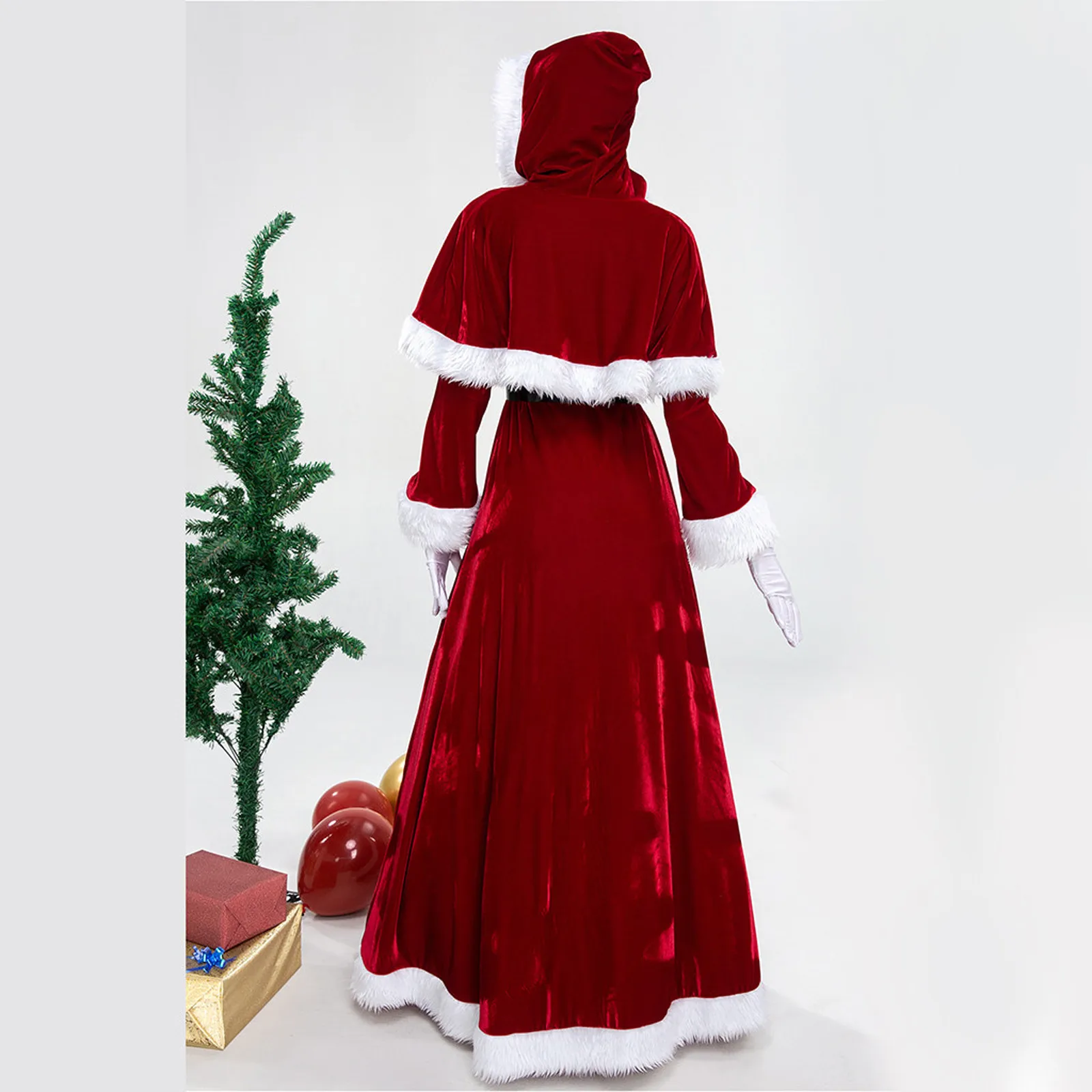 Модное пушистое женское рождественское платье косплейное принцессы