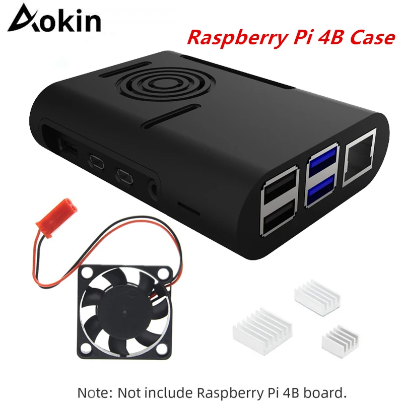 Для Raspberry Pi 4 Чехол Модель B защитный чехол ABS с охлаждающим вентилятором +
