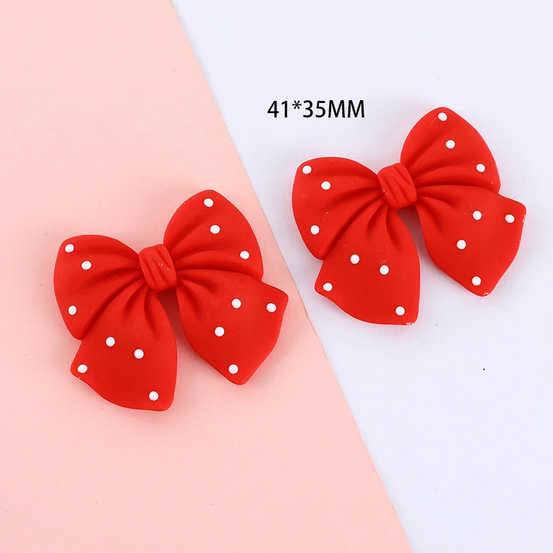 20pcs cute dot bowknot resin crafts diy childrens hair clips necklaces mobile phone shell patch decorative material accessories free global shipping