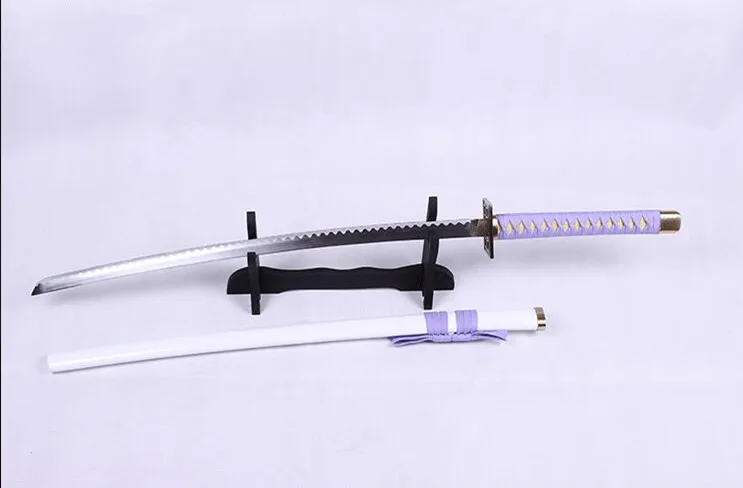 Bleach аниме косплей меч настоящая Катана из стали Byakuya Kuchiki светильник синий Senbonzakura декоративные поставки Хэллоуин косплей реквизит