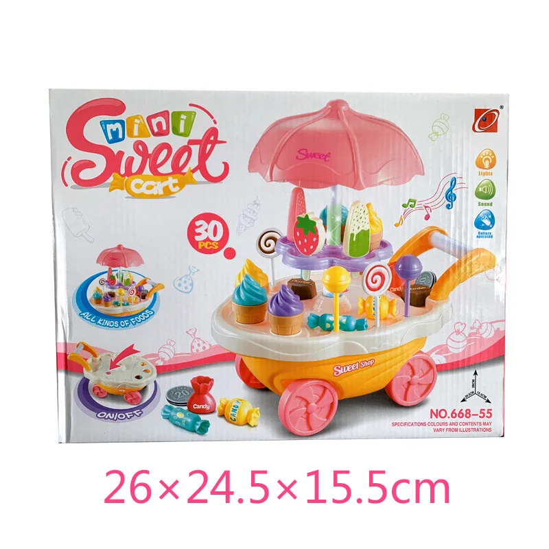 With Box 30 шт., детские игрушки, имитация конфет, музыка, мороженое, мини-машинки, игрушки раннего развития для детей, подарки для девочек - Цвет: With Box