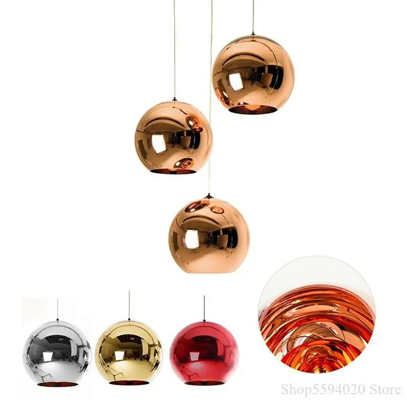 Подвесной светильник с зеркальным стеклянным шариком Классический в