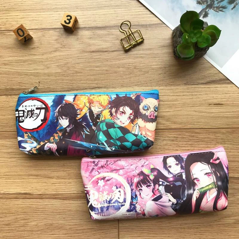 Аниме Demon Slayer Kimetsu No Yaiba Kamado Tanjirou пенал милый холщовый на молнии детские канцтовары