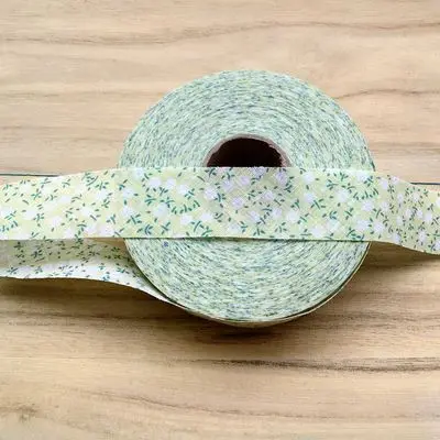 

3.5cm Floral Plain Cotton Bias Binding Tapes, Unfolded Gingham Trim Covered Dress-making Craft Upholstery Sewing Textile Webbing