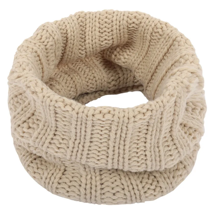 Модный вязаный шарф для мужчин и женщин однотонный утепленный зимний шеи теплые