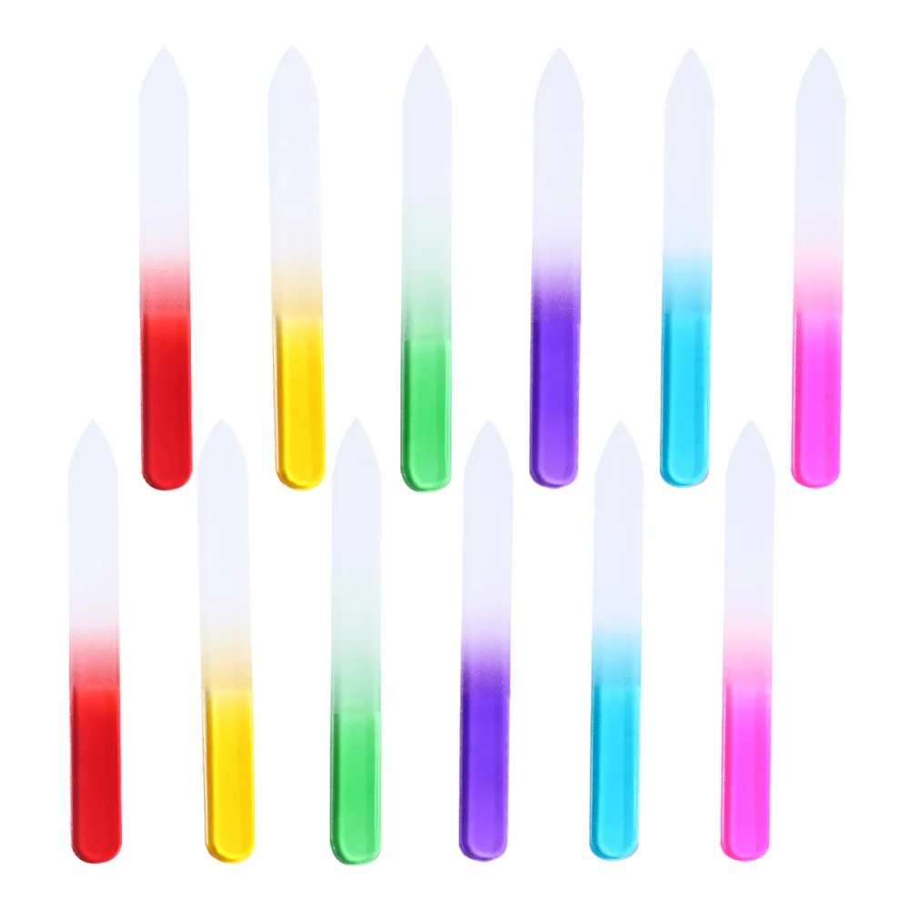 

30pcs Crystal Glass Nail Files Professional Nail Buffer Shine Polisher Manicure Tools for Home Nail Salon (Mixed Colors, 14CM)