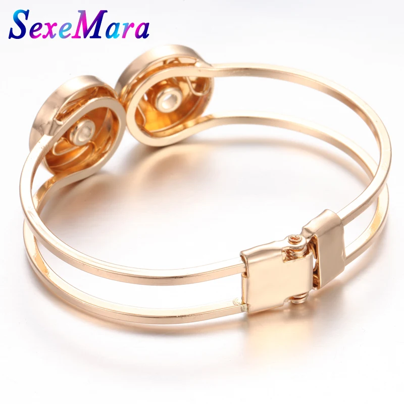 Новинка 2018 браслет с кнопками 18 мм на кнопках Браслет манжета для женщин и мужчин