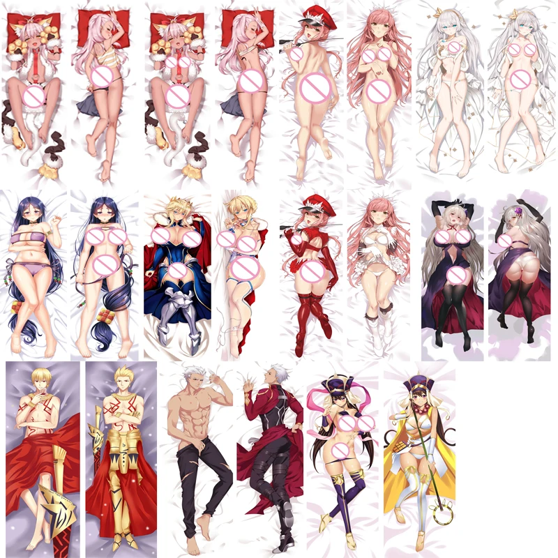 

Coscase 2020 update Japanese Anime Fate/stay night Dakimakura Pillow Cover Case Gilgamesh Emiya Shirou Hugging Body Pillowcase