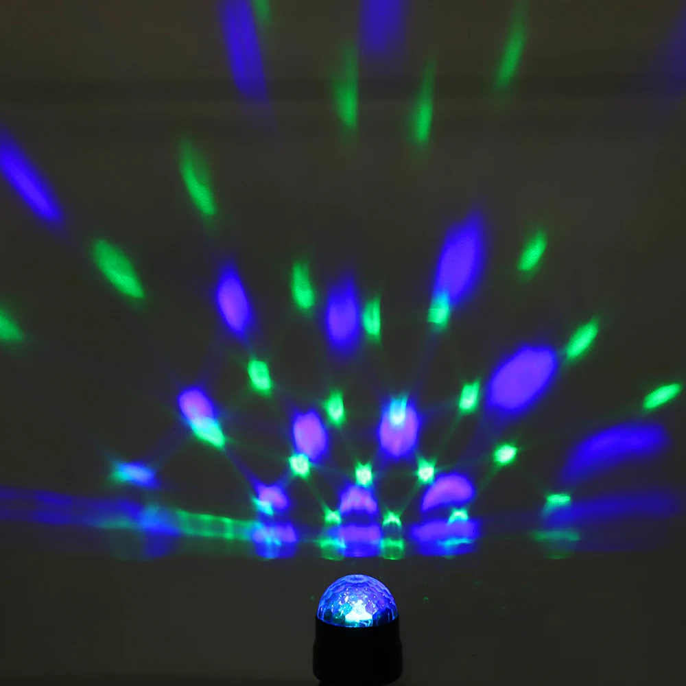 Миниатюрный светодиодный RGB-шар для автомобиля лампа сценического освещения со