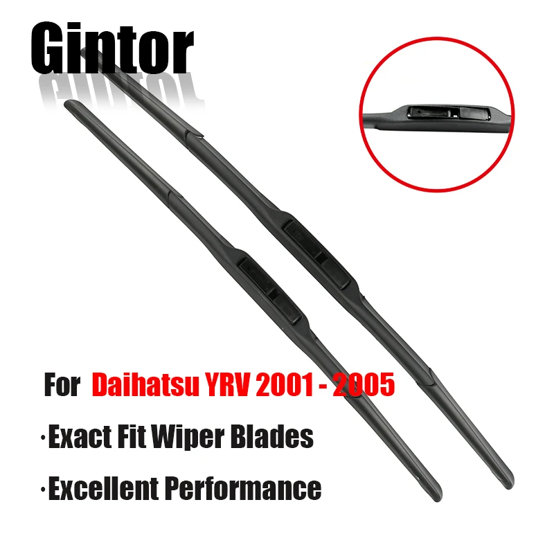 

Gintor Wiper LHD Front Wiper Blades For Daihatsu YRV 2001 - 2005 Windshield Windscreen Front Window 21"+ 14"