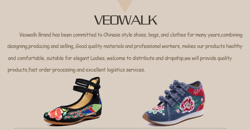 Veowalk/женские парусиновые балетки на плоской подошве с вышитыми цветами; Повседневная Удобная женская обувь из джинсовой ткани и хлопка с вышивкой