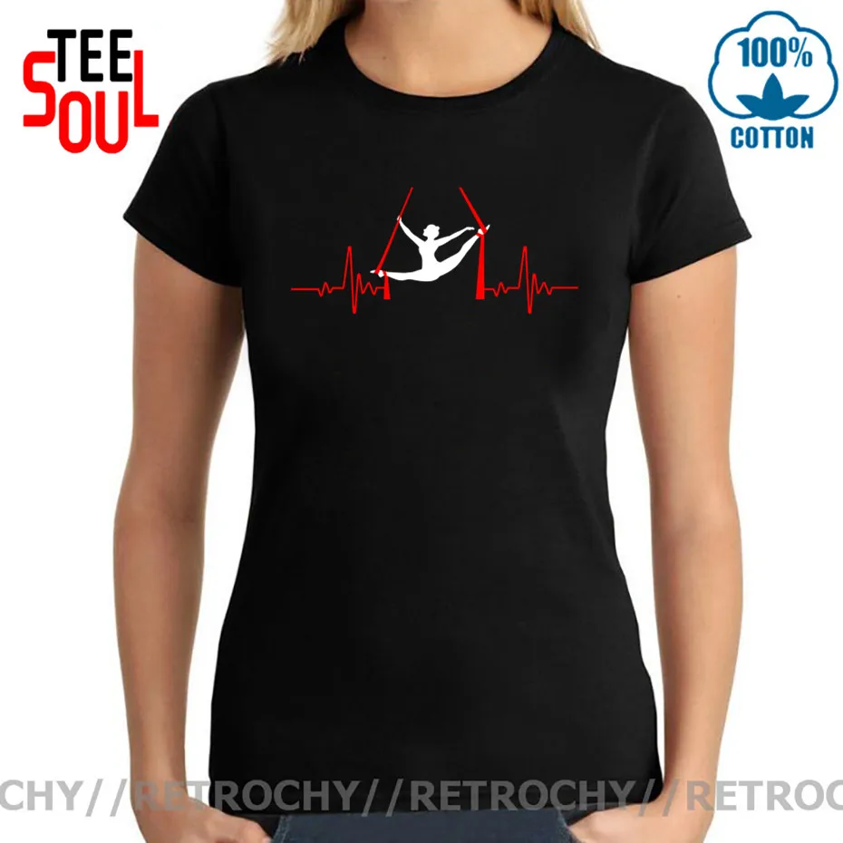 

Aerial Silks In A Heartbeat T shirt Women Funny Adventure Tees Aerial Acrobatics T-Shirts female Fashion Dance Ballerina Tshirt