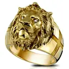 Винтажное ювелирное изделие в стиле хип-хоп с золотым львом