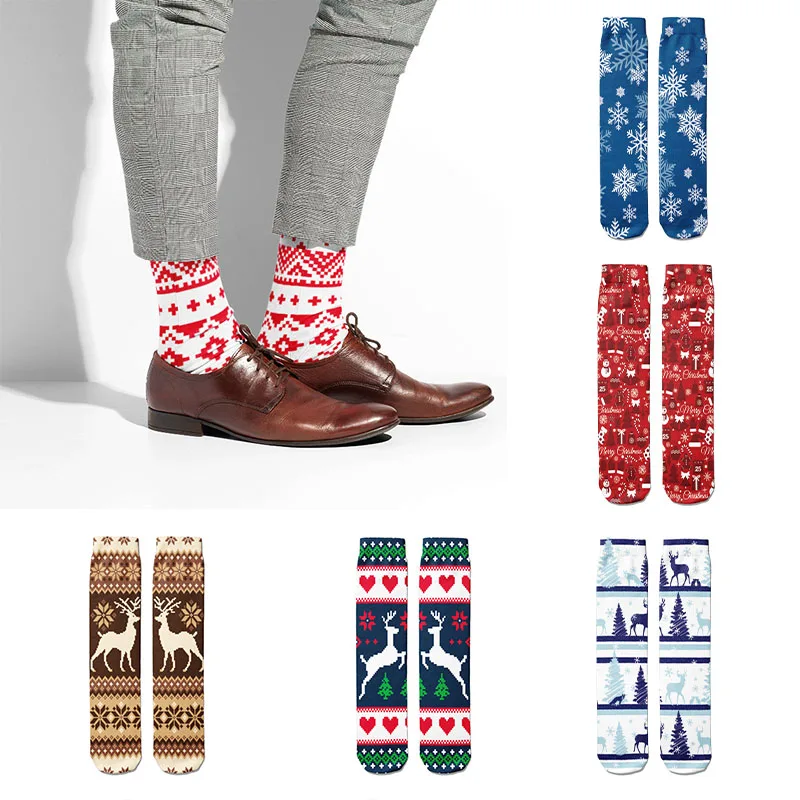 

Cute Funny Art Christmas Socks Print Retro Fashion Socks Spring Autumn hip-hop Cool kawaii Happy skateboard Men Socks Festival
