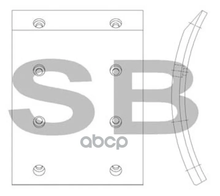 Тормозная накладка (Азия ам939 новая) (R) СЛ186 Sangsin Brake арт. SL186 подушки ручного тормоза детали диска автомобильные аксессуары колесные запасные части ремонт авто.