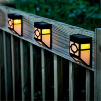 solar powered lamps 4 pcs outdoor garden door step led wall mount lights fence lamps