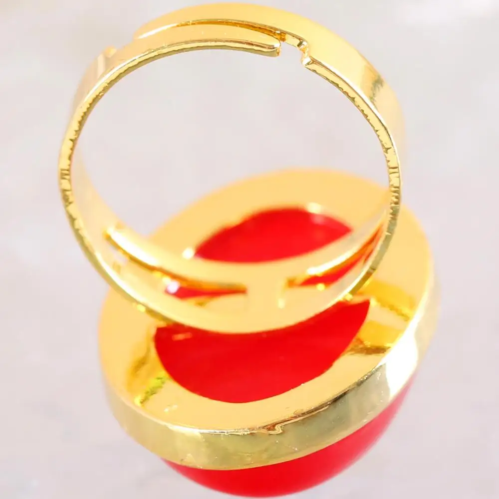 Ring Natural Stone Oval CAB Cabochon Bead Red Jades Finger Jewelry For Men Women Gift Z108 | Украшения и аксессуары