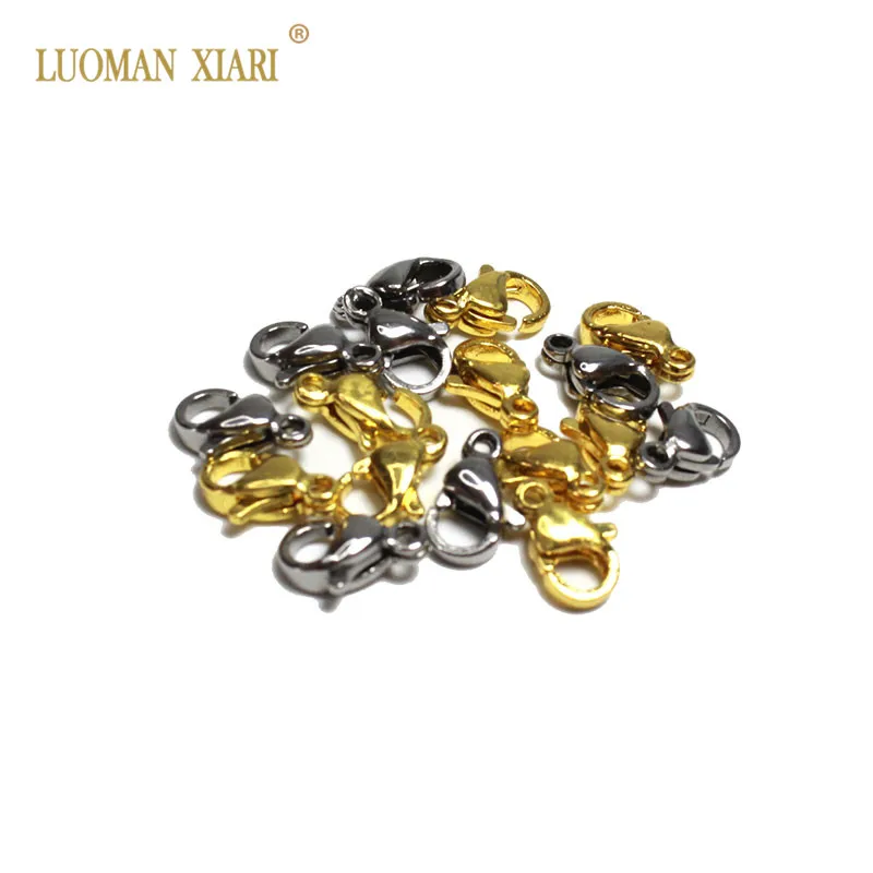 

Wholesale Jewelry Findings Plating Real Gold Steel Lobster Clasp Hooks For Jewelry Making Fit Diy Necklace Bracelet