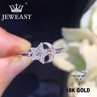natural diamond 18k gold pure gold ring beautiful gemstone ring good upscale trendy classic party fine jewelry hot sell new 2019