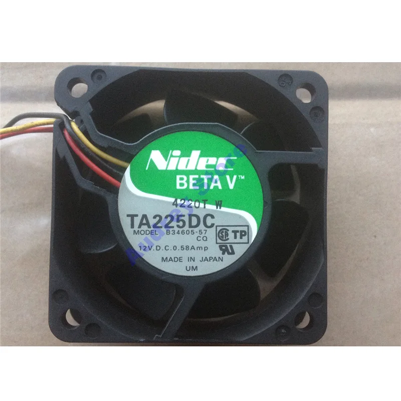 

Оригинальный японский Nidec TA225DC B34605-57 6025 12V 0.58A 6,96 W 3-провода Вентилятор охлаждения двойной шариковый подшипник воздуходувка 6800 об/мин